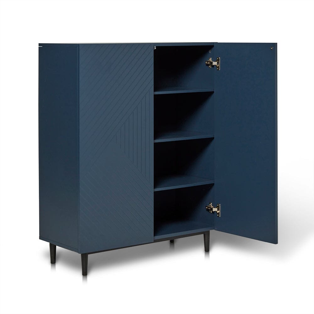 Jack small shoe cabinet - geometric - blue - Laura James