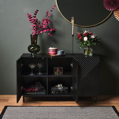 Jack sideboard - geometric - black - Laura James