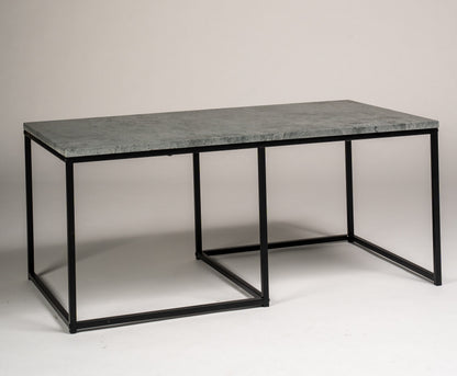 Jay coffee table - concrete effect and black - Laura James