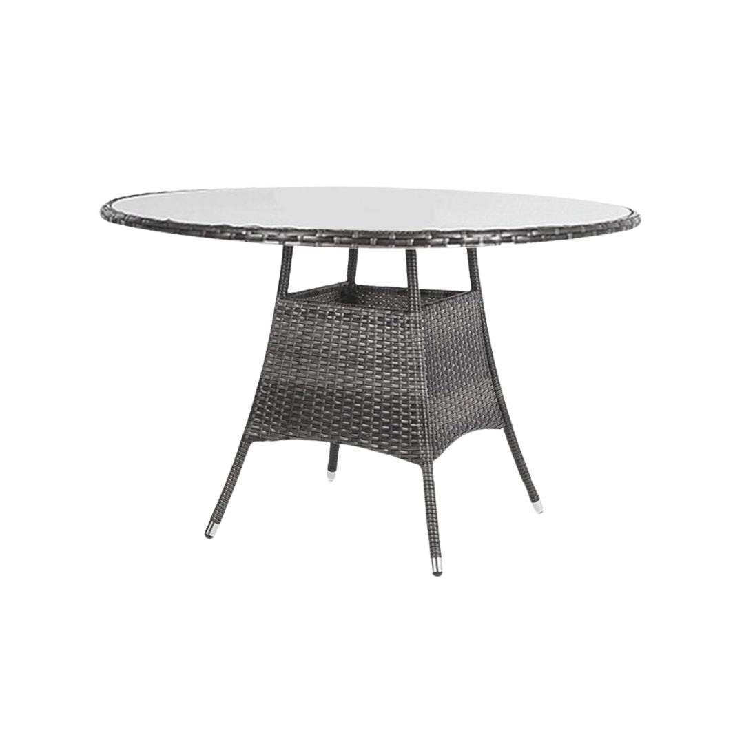 Kemble 8 Seater Outdoor Round Dining Table - Grey