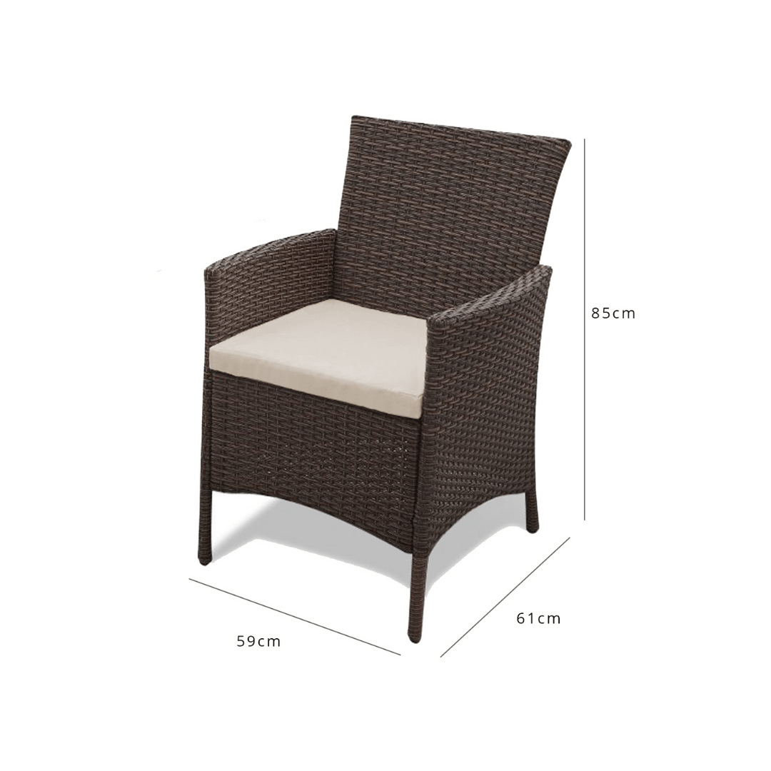 Kemble rattan dining chair - set of 2 - brown - Laura James