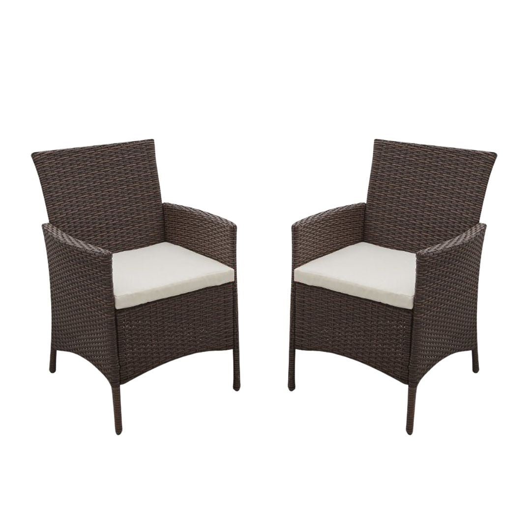 Kemble rattan dining chair - set of 2 - brown - Laura James