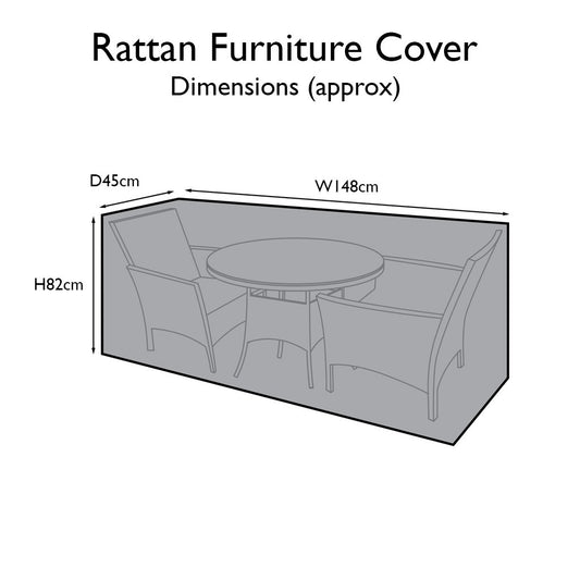 Outdoor Rattan Furniture Cover for 2 Seater Bistro Dining Set - Laura James
