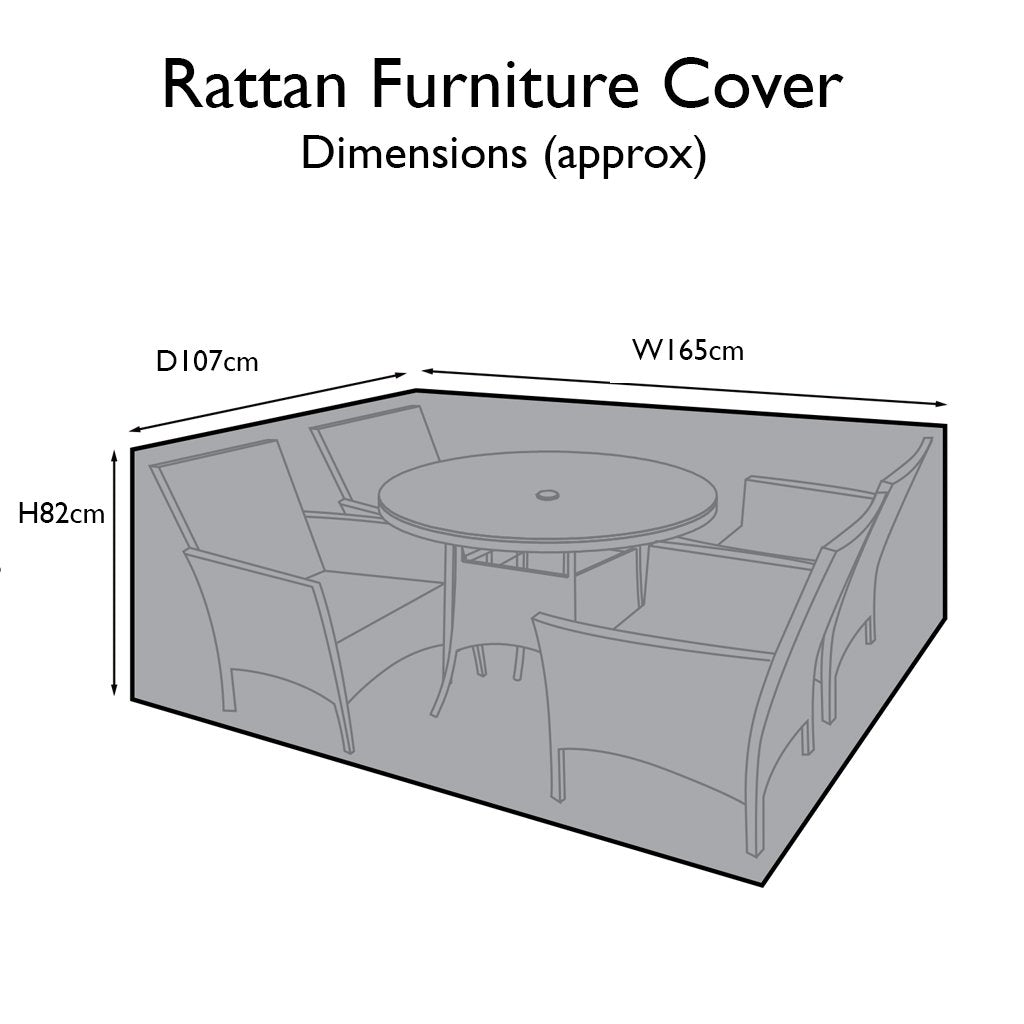 Outdoor Rattan Furniture Cover for 4 Seater Dining Set - Laura James