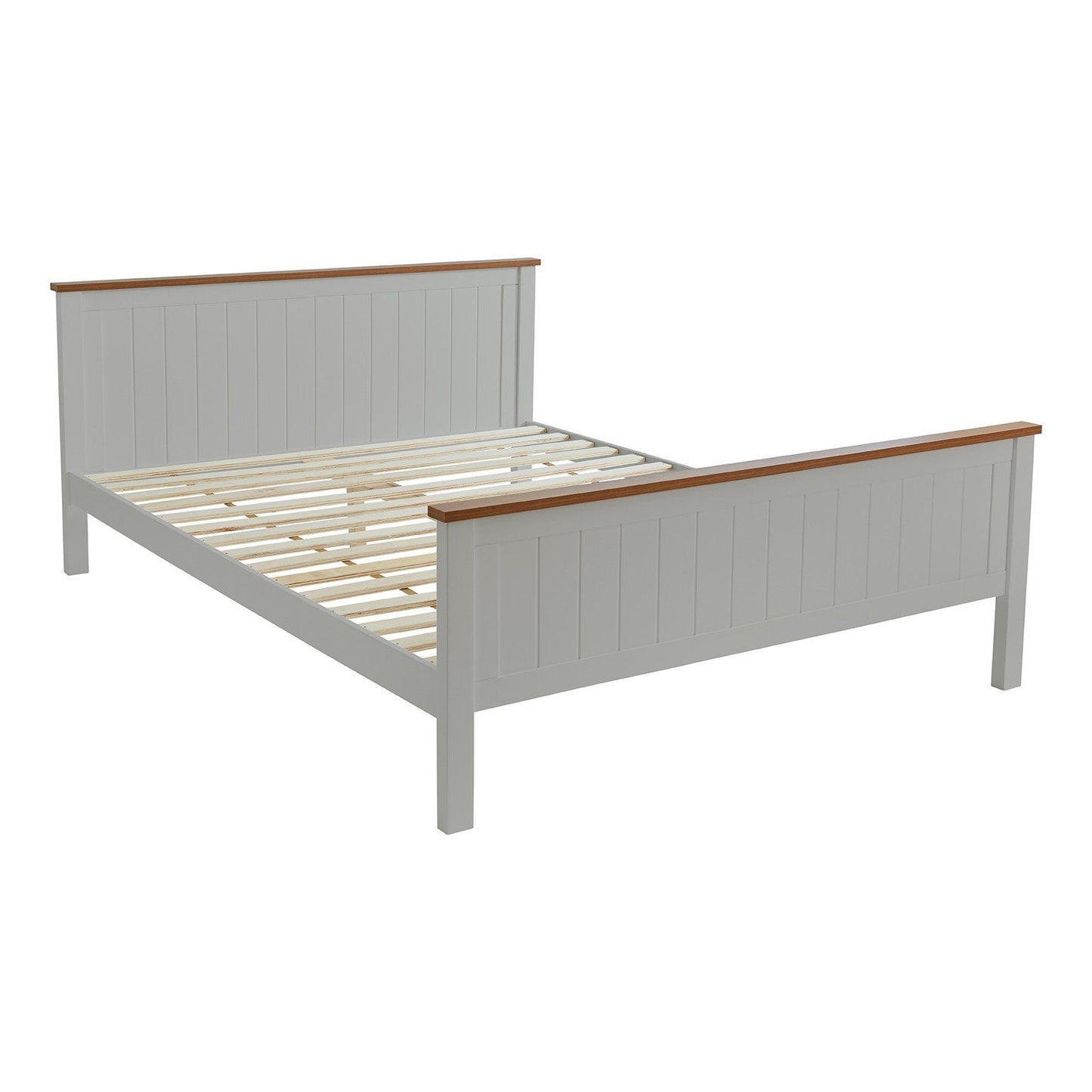 Grey wooden king size bed - Laura James