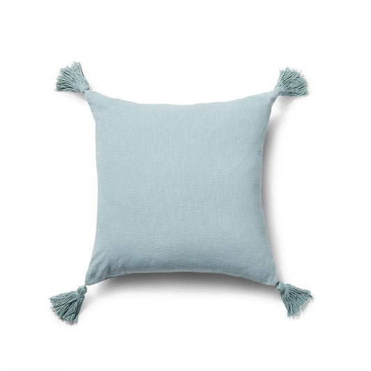 Otura 45x45cm Tasselled Cushion Cover - Duck Egg Blue