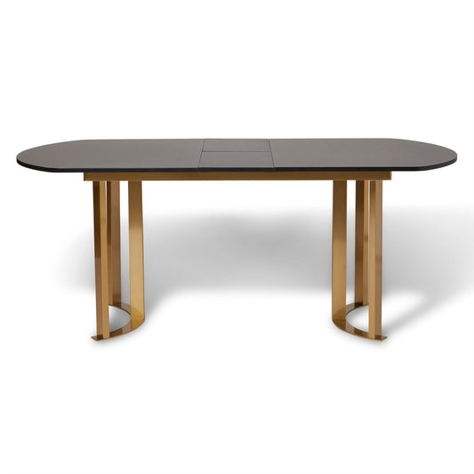 Lua extendable dining table - noir black - Laura James