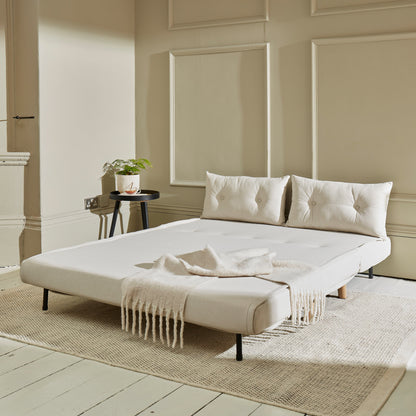 Una Oatmeal Beige Double Sofa Bed - Laura James
