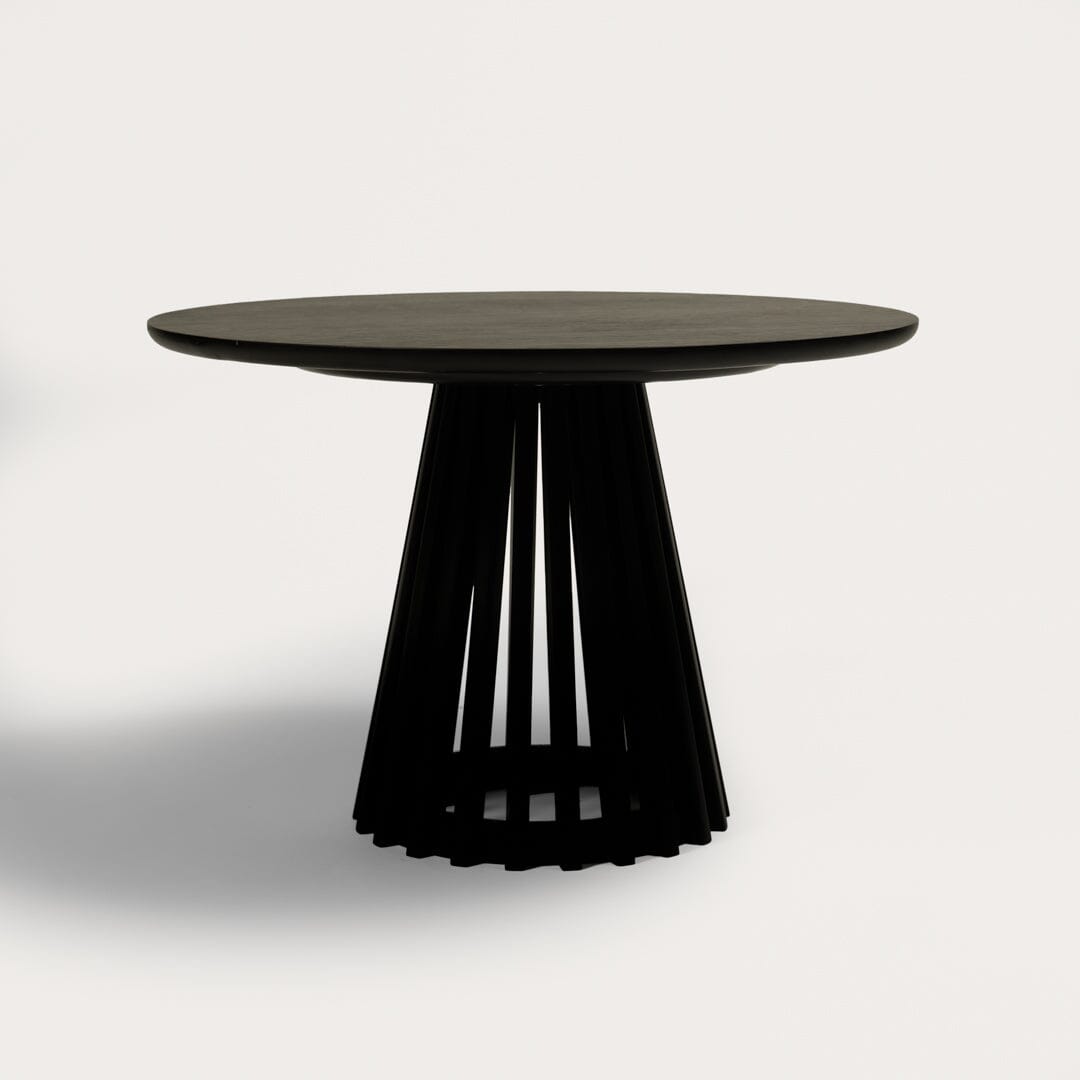 Round dining table on sale black base