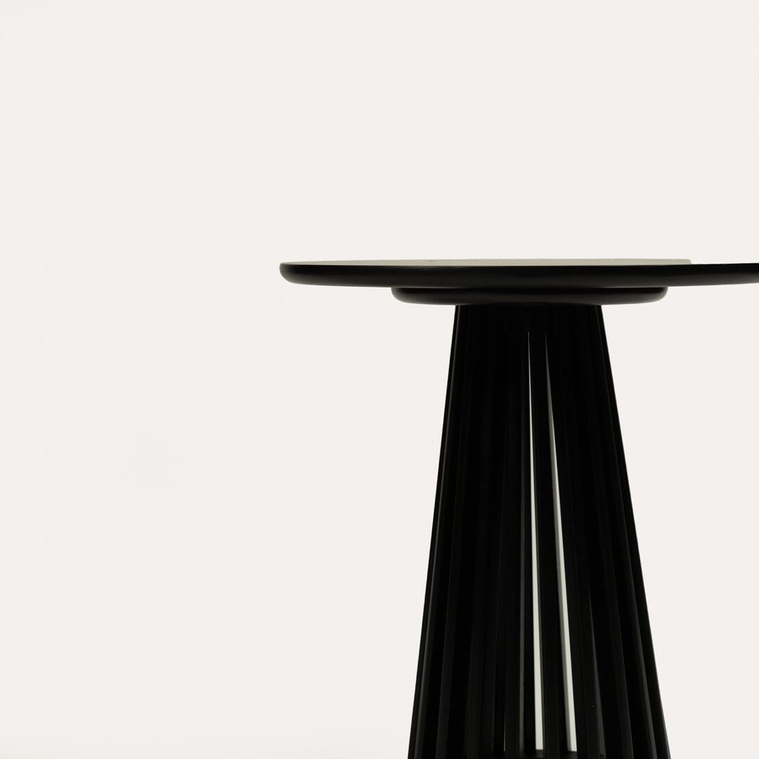 Willow Black Round Side Table by Laura James