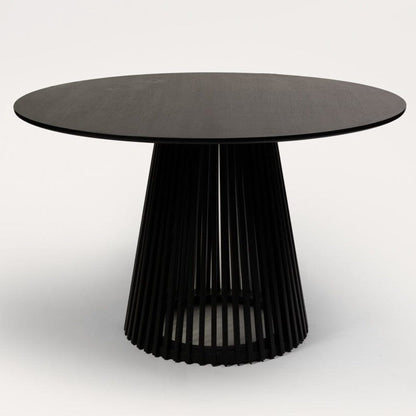 Willow Round Dining Table Stained Black