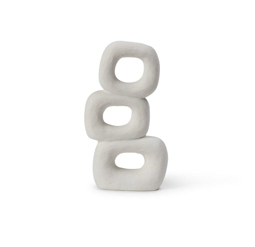 Kinsley 26cm Ceramic Abstract Ornament - White