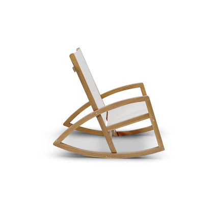 Freddie Wooden Garden Rocking Chair - white