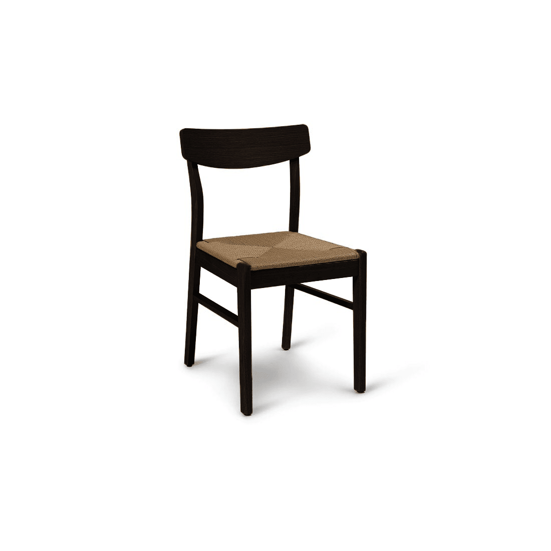 Wooden Woven Chairs Set 2 - Black - Laura James