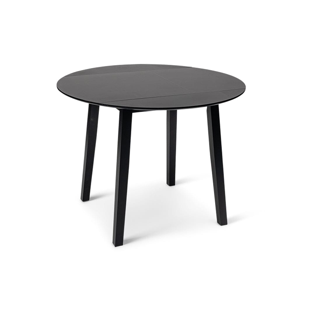 Round extendable deals dining table black