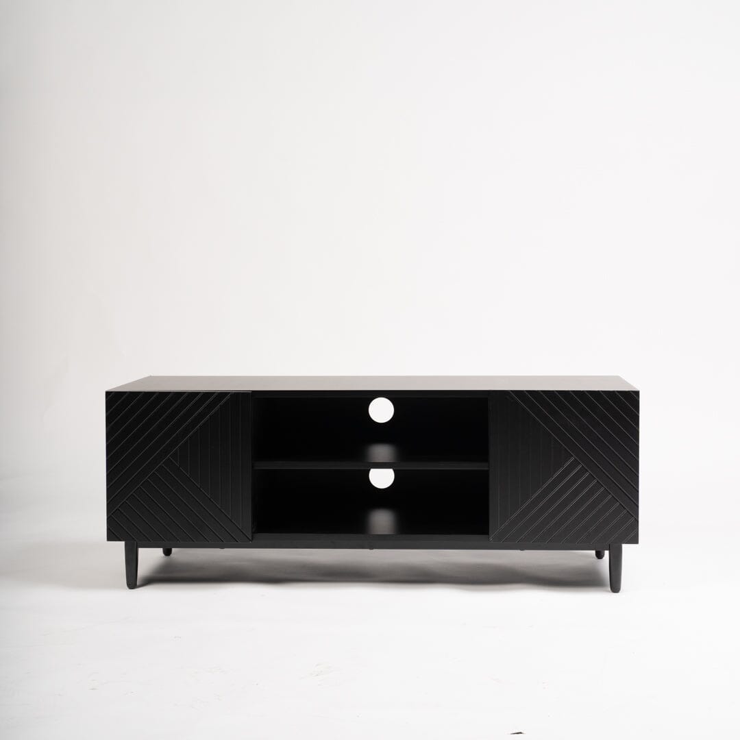 Jack TV Unit - Geometric - Black