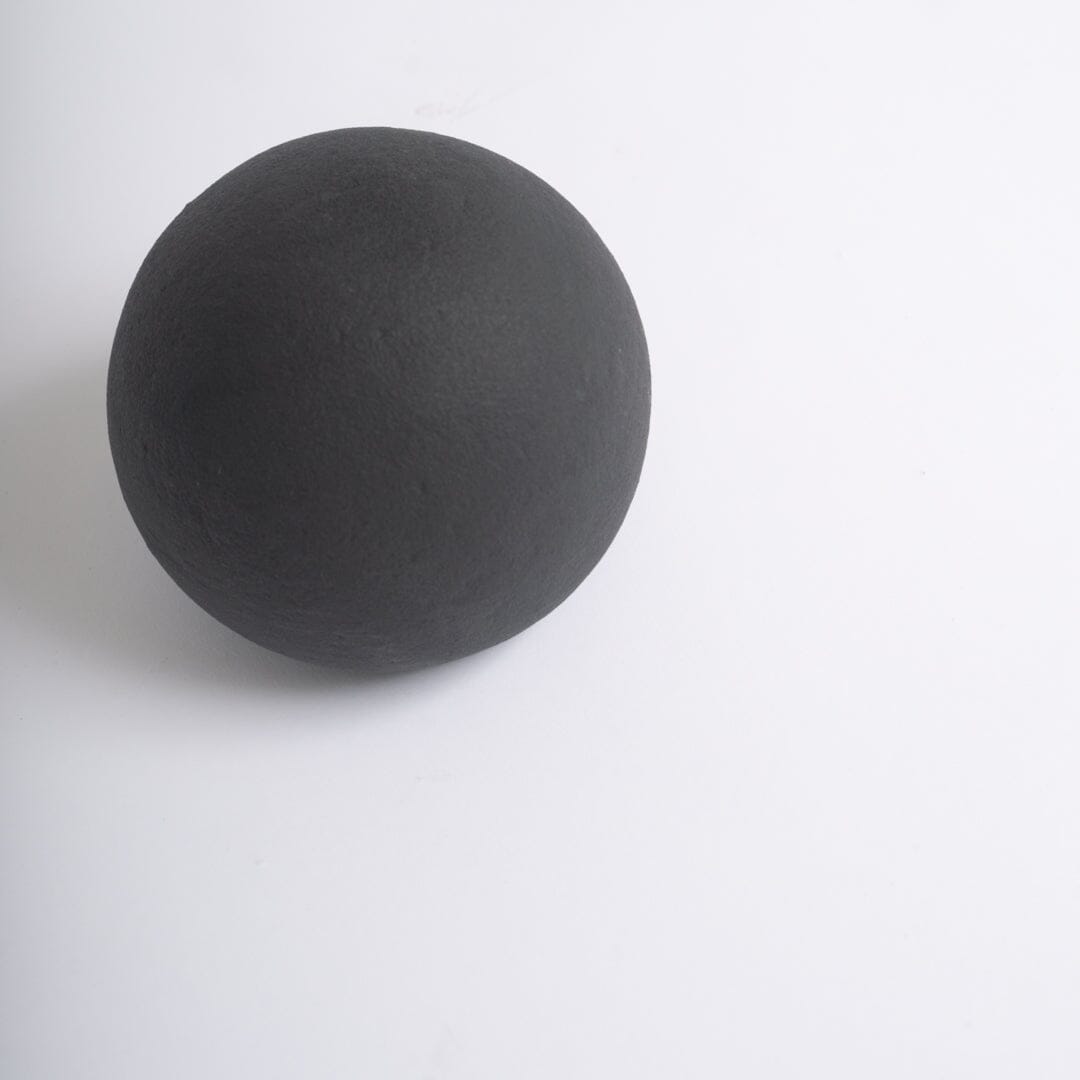 Large black ceramic ball decoration