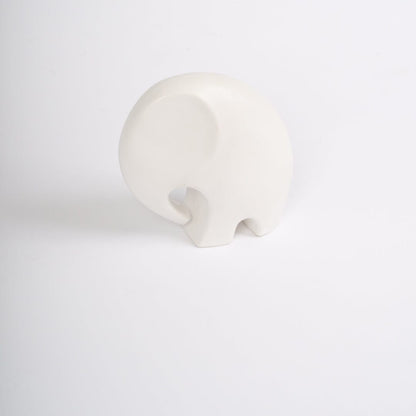 Meru 15cm Ceramic Elephant Ornament - White