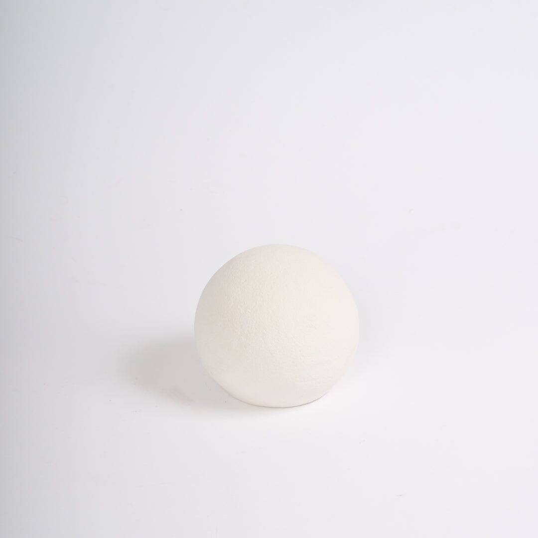 Large ceramic white ball decoration - Laura James