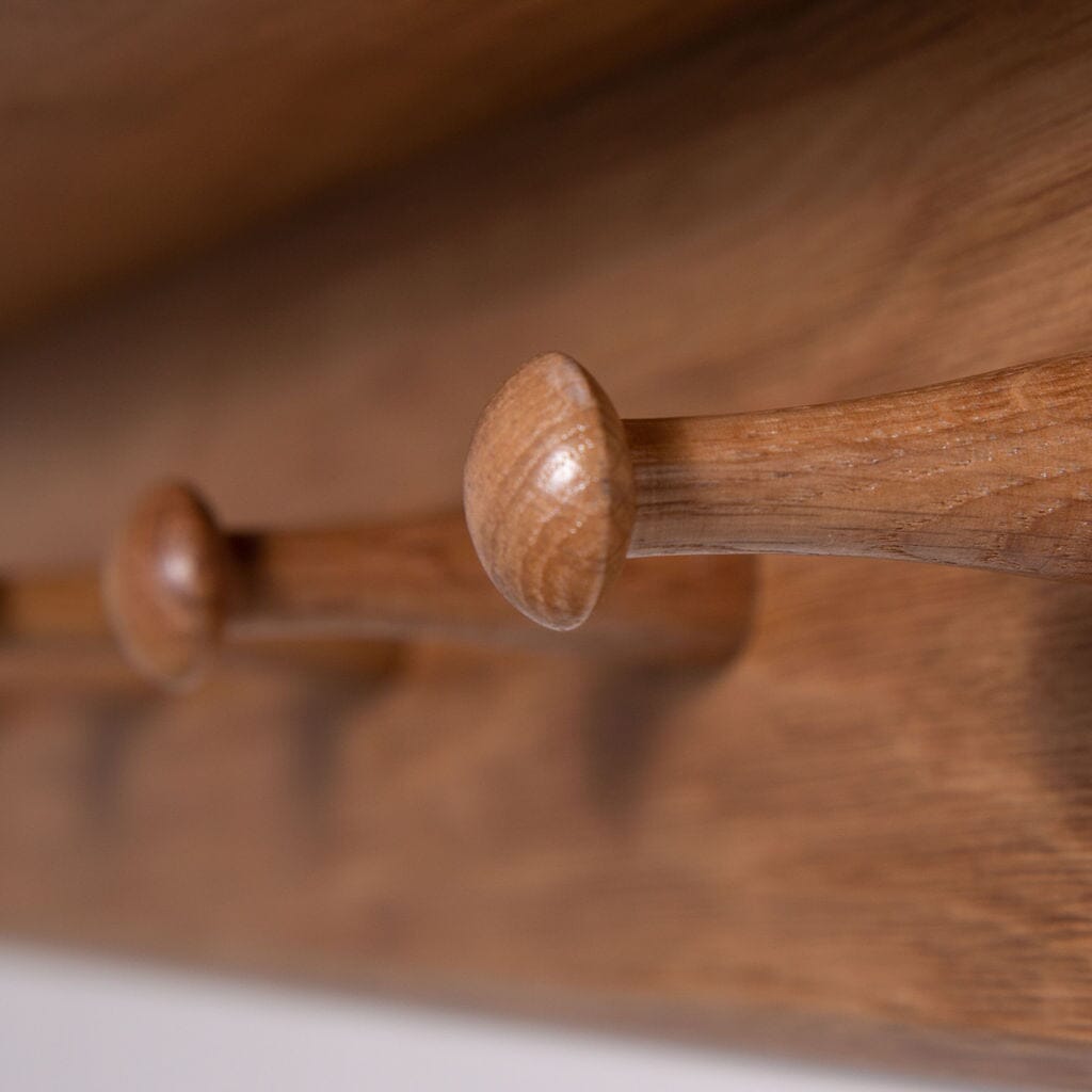 Willow Wooden Coat Hook with Shelf - Oak