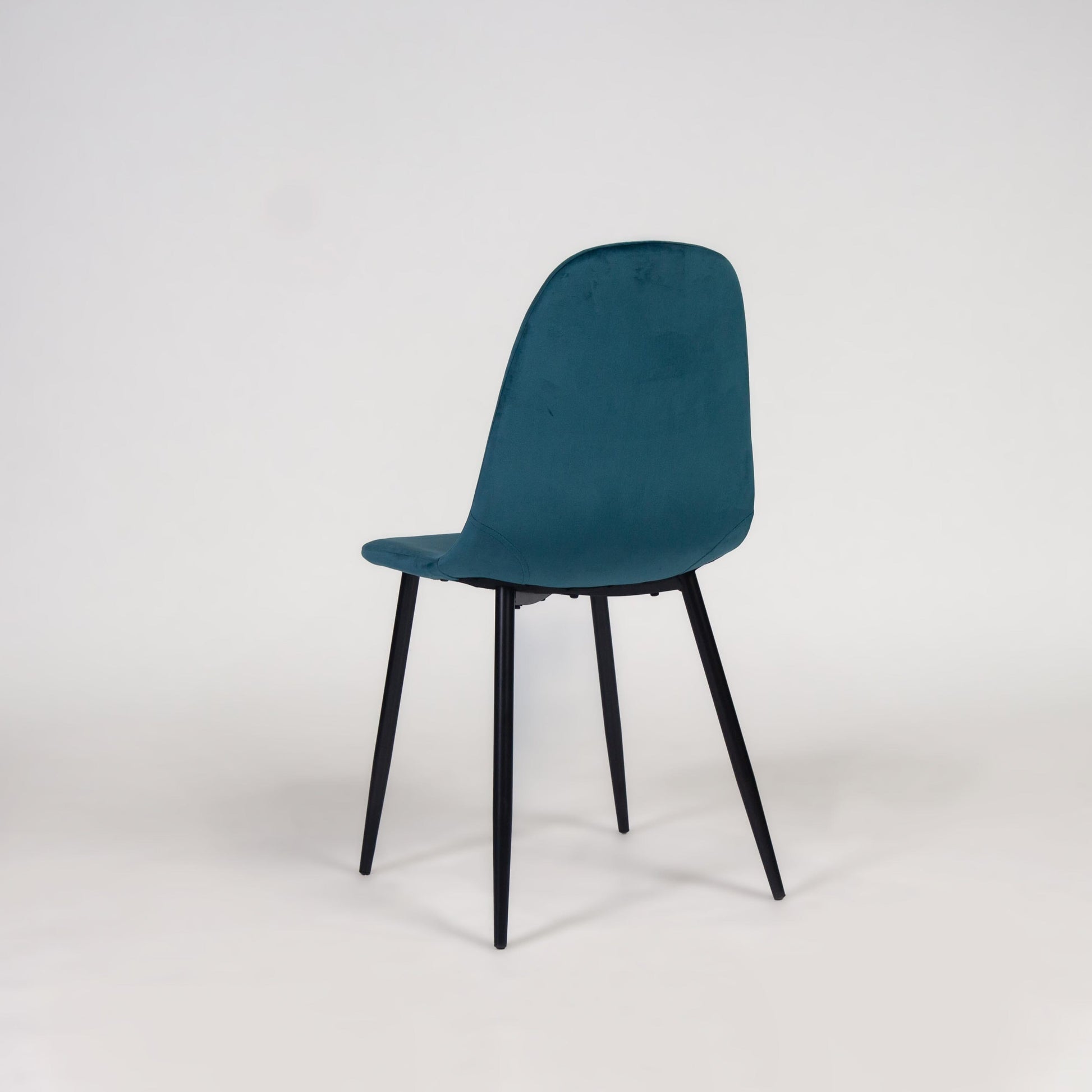 Milo Concrete Table - 6 Seater - Ellis Teal and Black Chairs