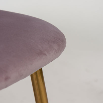 Cleo dining chairs - pink velvet and gold legs - set of 2 - Laura James