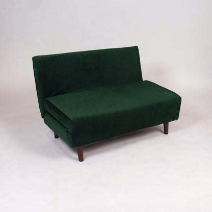 Una Green Velvet Double Sofa Bed