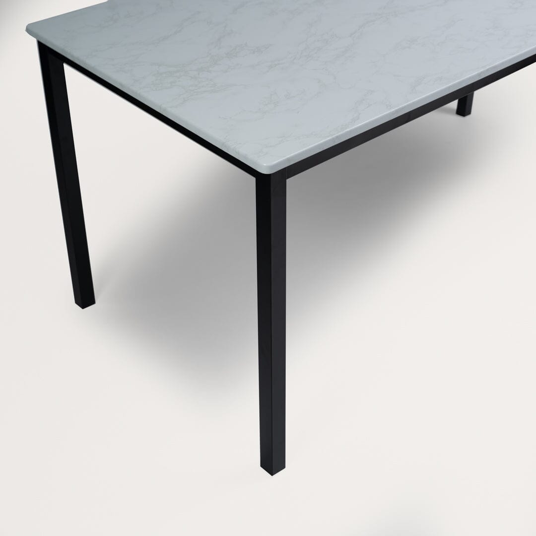 Milo Marble Table - 4 seater -  Ellis Teal and Black Chairs