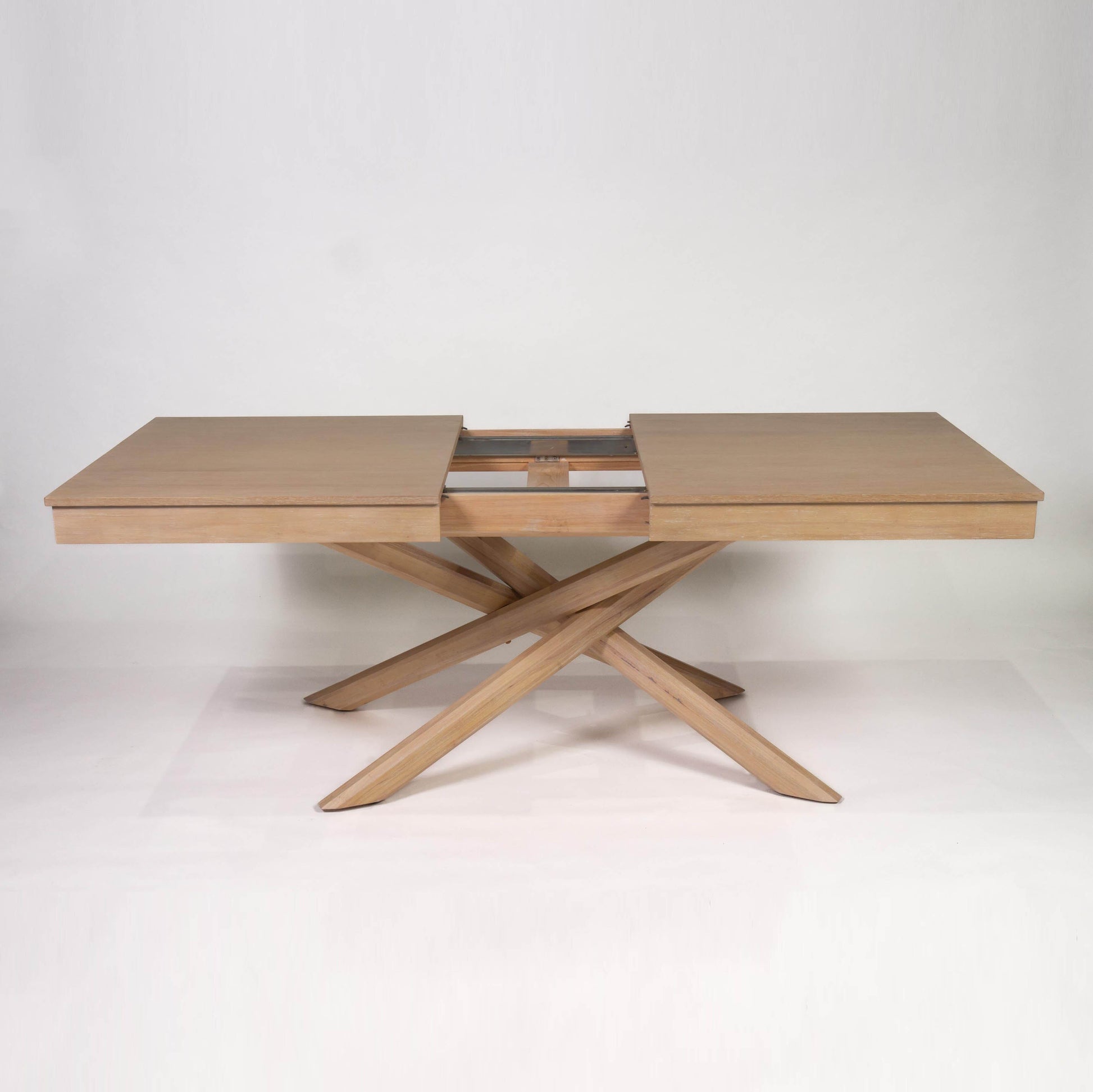 Amelia whitewash wood extendable dining table - Laura James