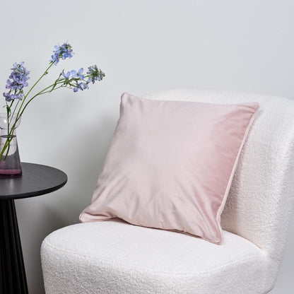 Light pink velvet cushion cover - Laura James