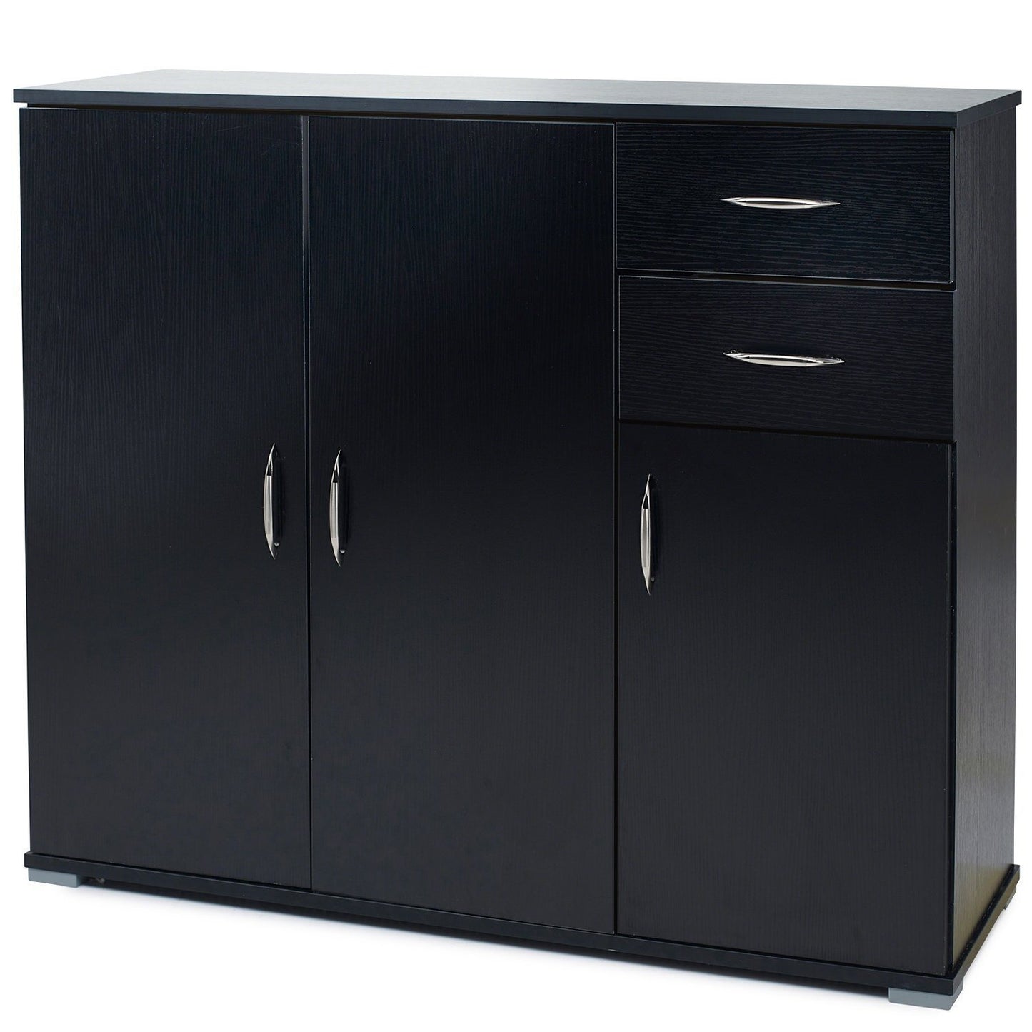 Home Office Cupboard Cabinet in Black - Laura James