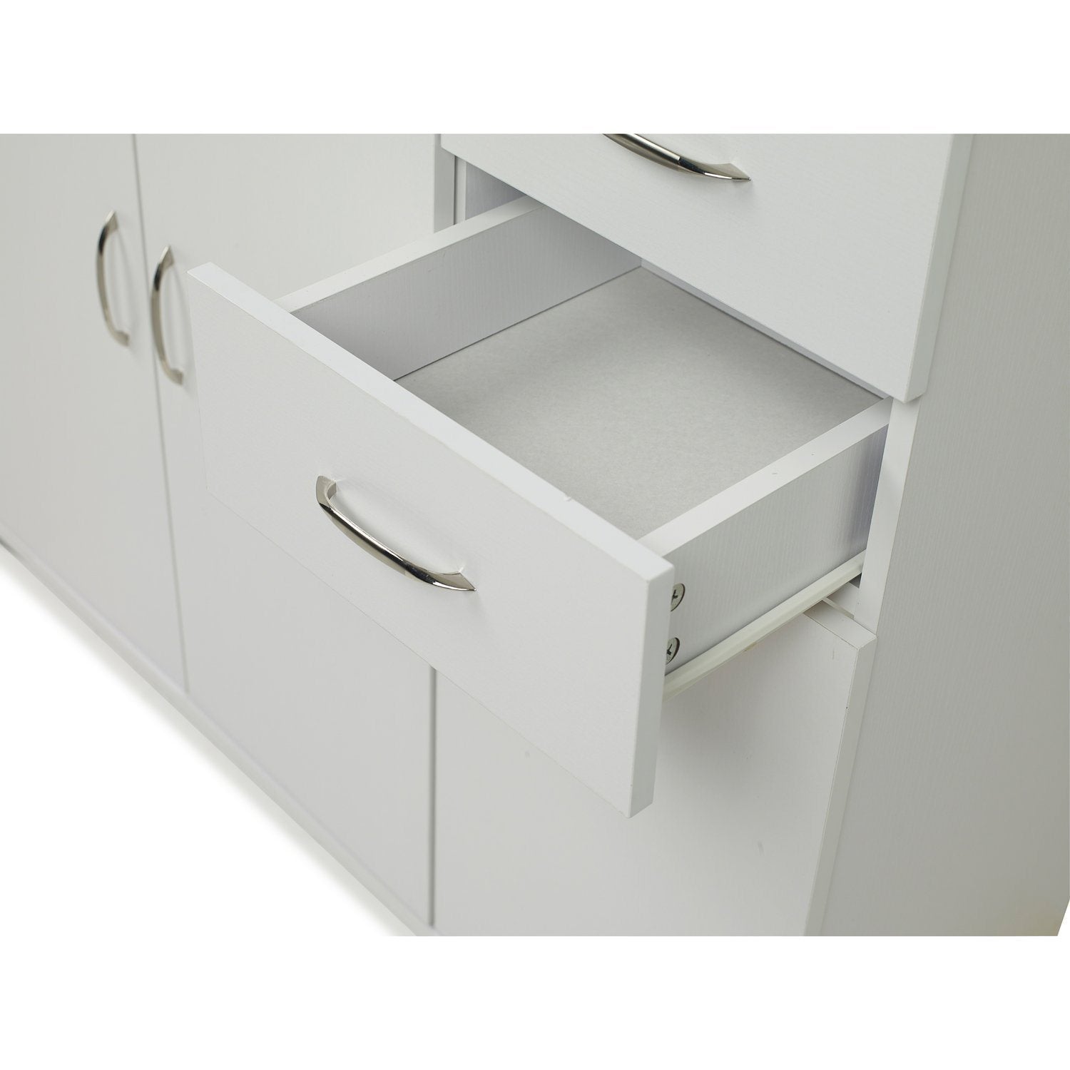 Home Office Cupboard Cabinet in White - Laura James
