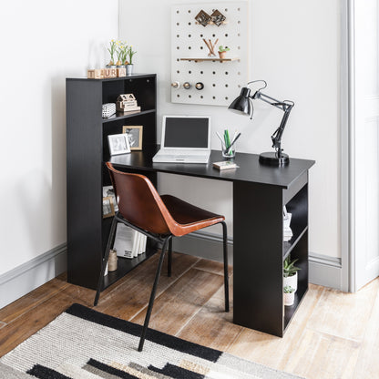 Black Desk with Shelves - Laura James