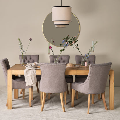 Magnus oak extendable dining table