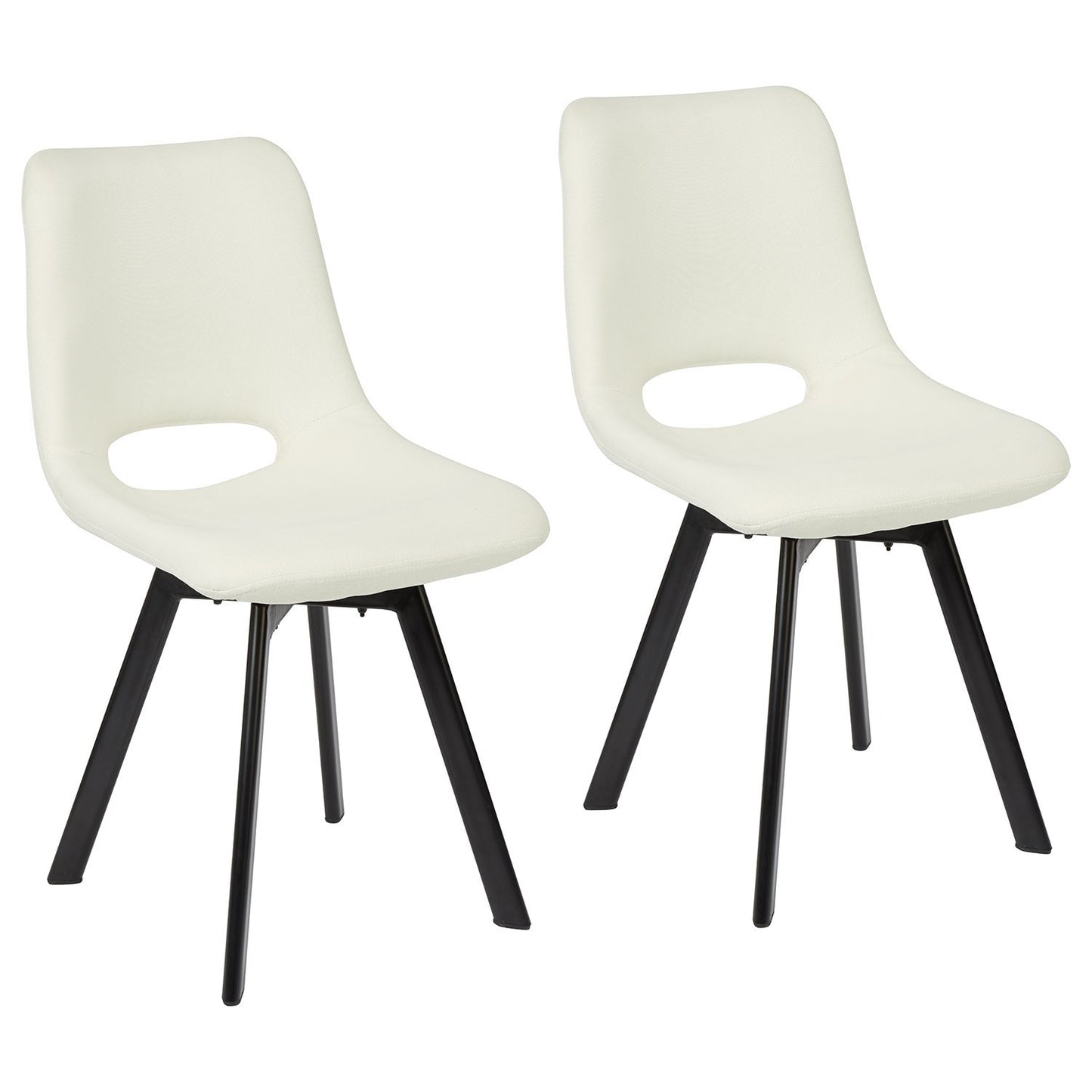 Margot dining chairs x2 - cream and black - Laura James