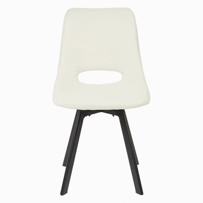 Margot dining chairs - set of 2 - cream and black