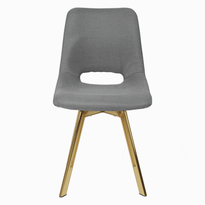 Margot dining chairs - set of 2 - grey and brass