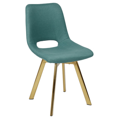 Margot office chair – teal and brass - Laura James