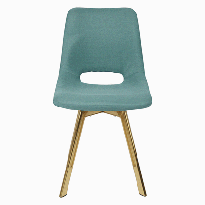 Margot dining chairs - set of 2 - teal and brass