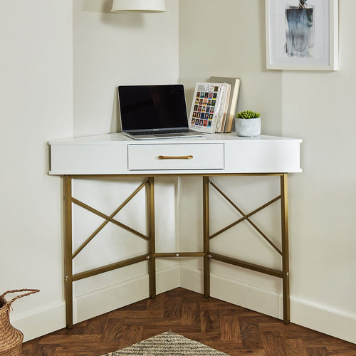 Marie corner desk - white
