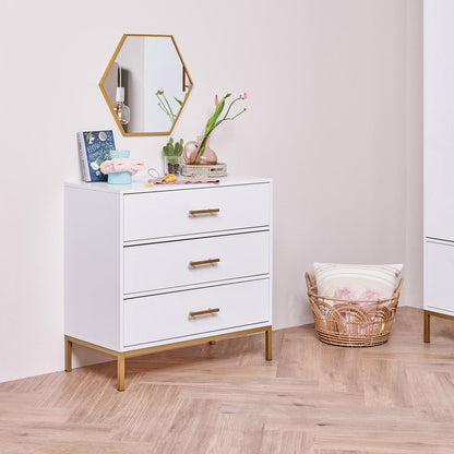 Marie chest of 3 drawers - white - Laura James