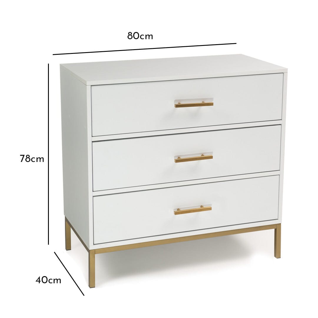 Marie Chest of Drawers - 3 Drawers