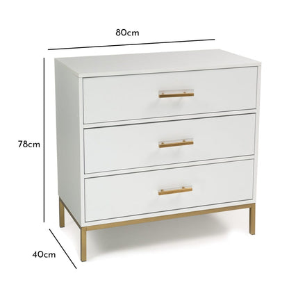Marie Chest of Drawers - 3 Drawers