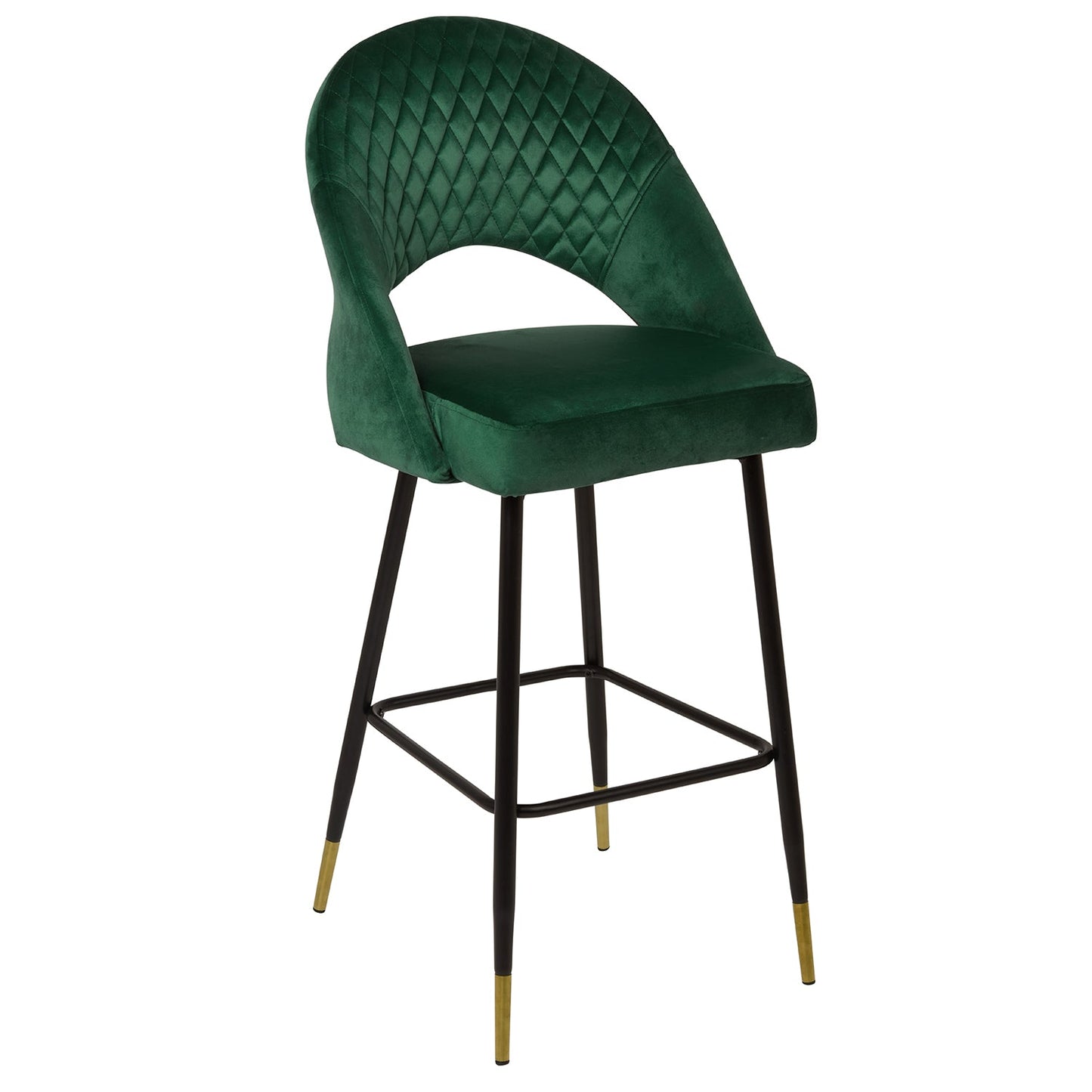 Marilyn bar stool - green velvet - Laura James
