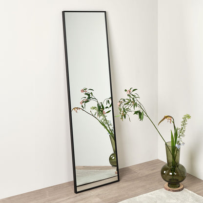 Hensall 140x40cm Metal Rectangular Mirror - Black