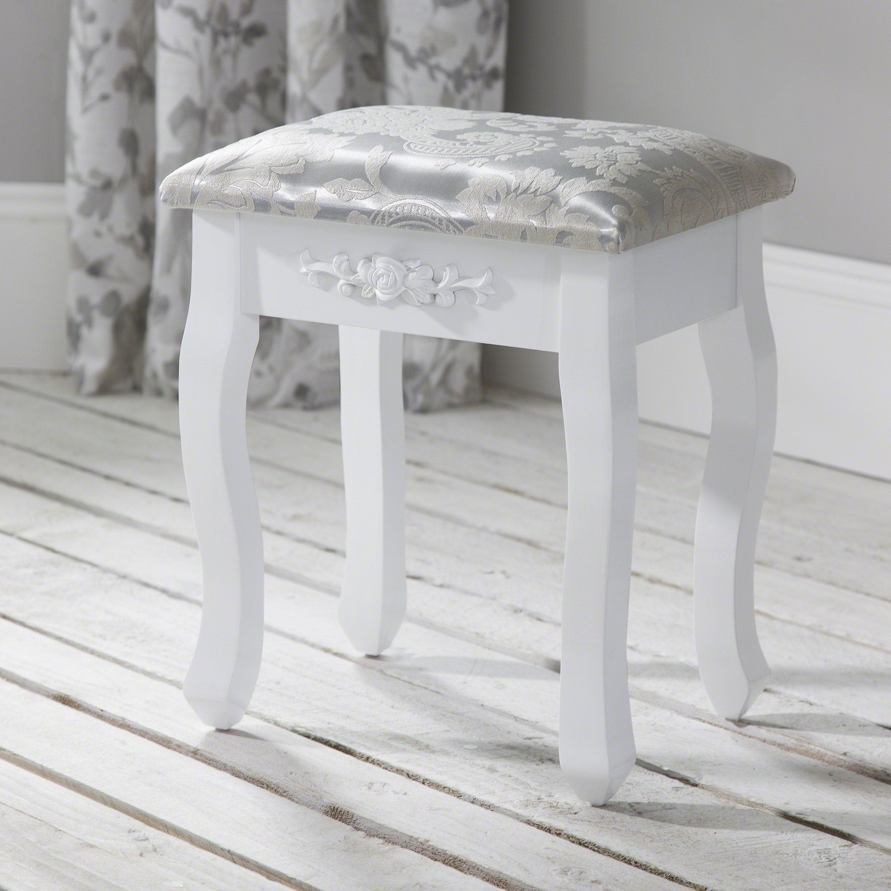 Padded dressing table stool hot sale