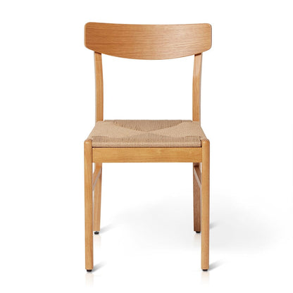 Wooden Woven Chairs Set 2 - Oak - Laura James
