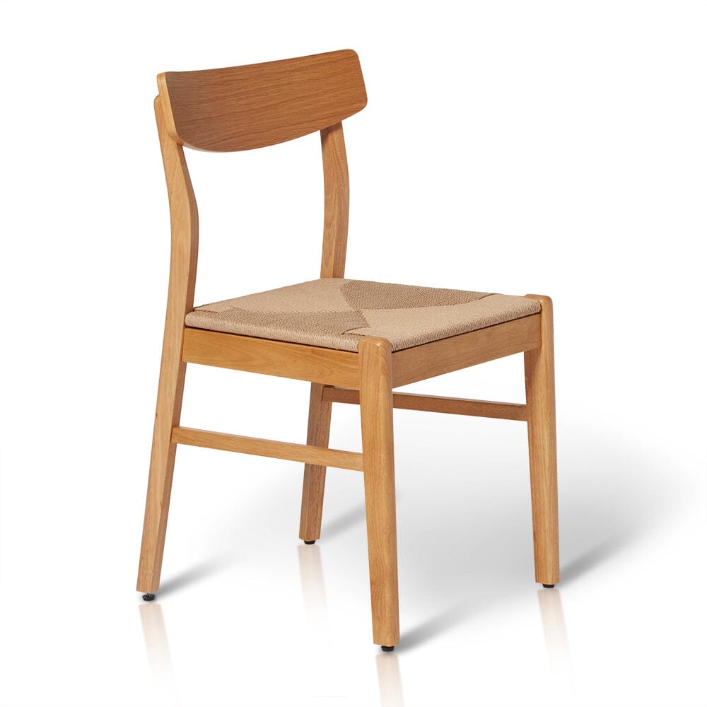 Wooden Woven Chairs Set 2 - Oak - Laura James