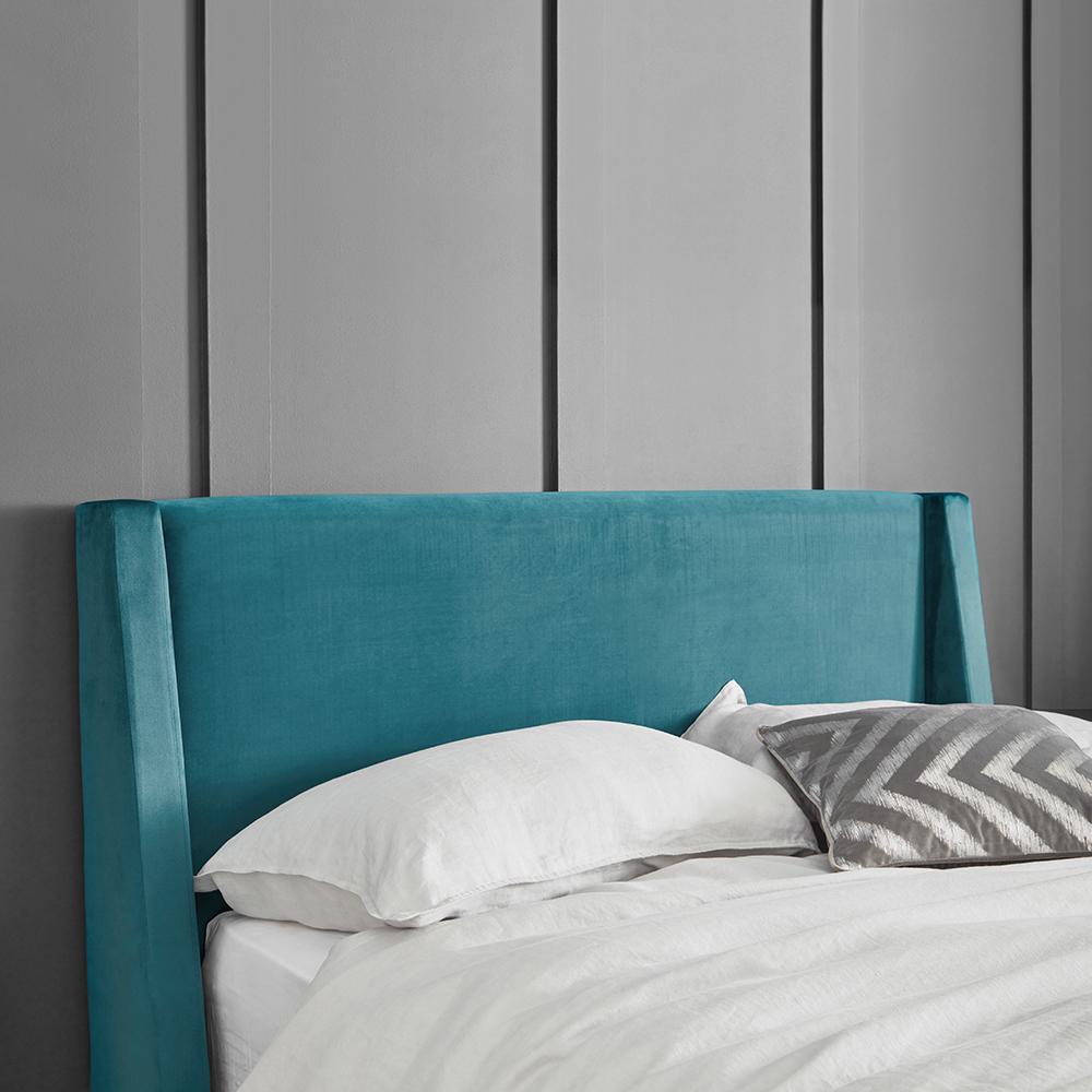 Teal double storage ottoman bed frame - Laura James