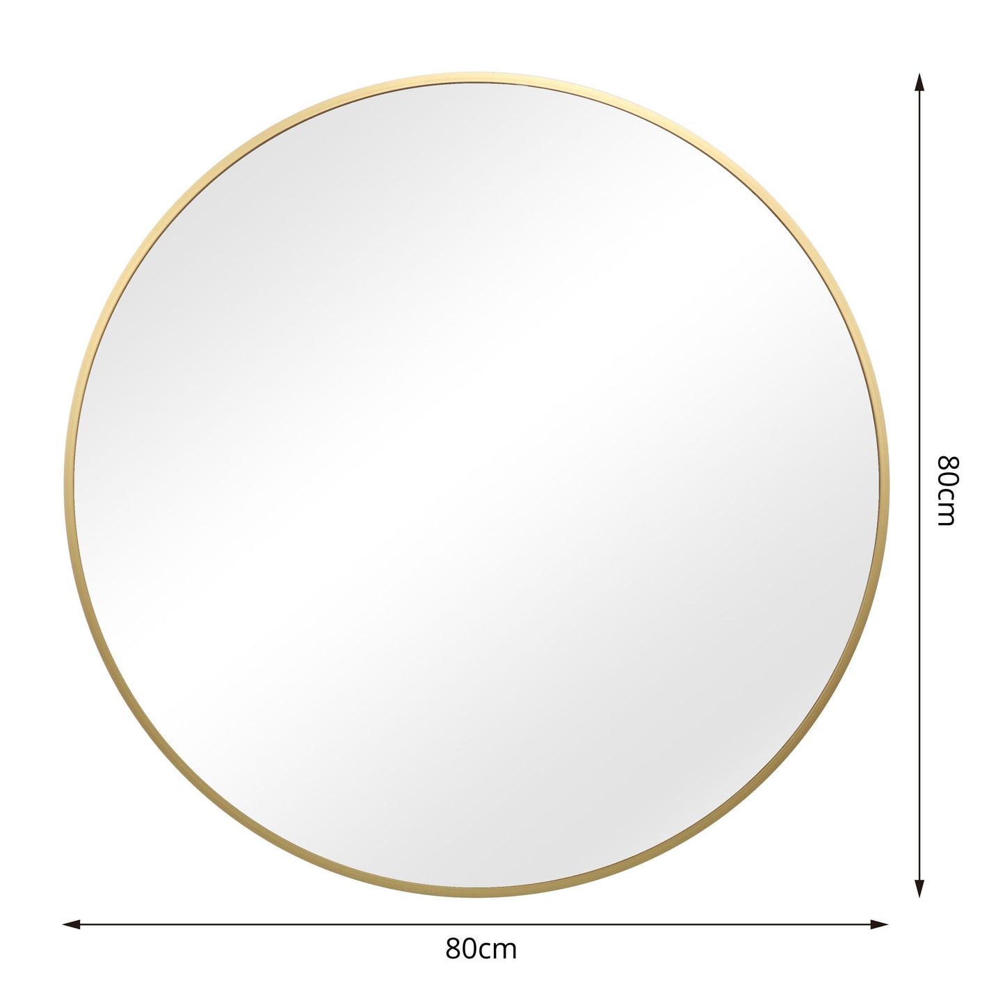 Pandora round mirror - large - gold